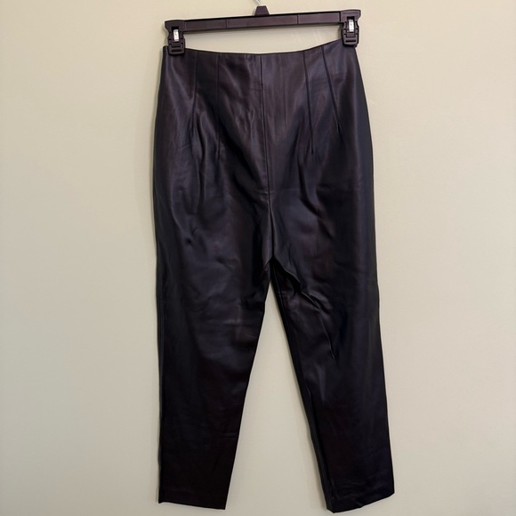 Zara women’s high waisted black vegan leather dress pants size Medium - Picture 4 of 11
